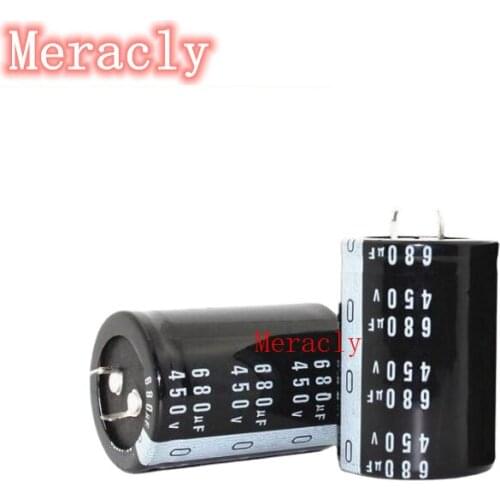 High frequency low resistance 450V 680UF aluminum electrolytic capacitor 20% 35*50MM