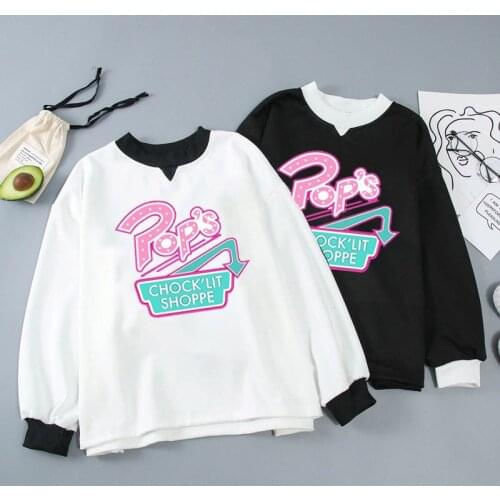 Weibliche Frauen Hoodies Color matching sweatshirt Women Summer Riverdale Plus Size O-Neck sweatshirt Snake Print Homme Stree