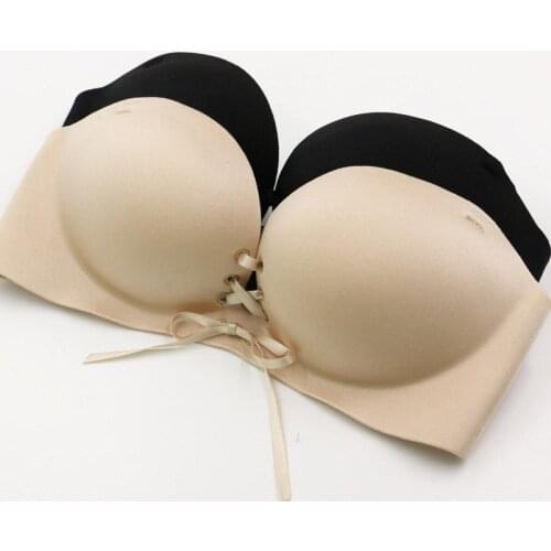 Sexy Solid Color Deep V women Bra Brassiere support chest Push Up bra pull B big Size sexy Bra Invisible multiway push up bra