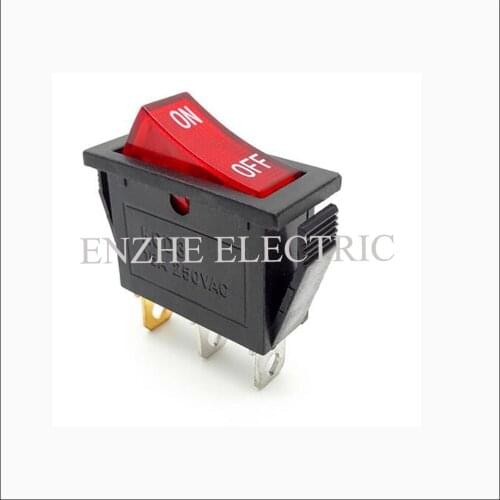 100PCS Switch KCD3-101N LED Light SPST 3PIN ON-OFF G124 Boat Rocker Switch 15A/250V 20A/125V Car Dash Dashboard Truck