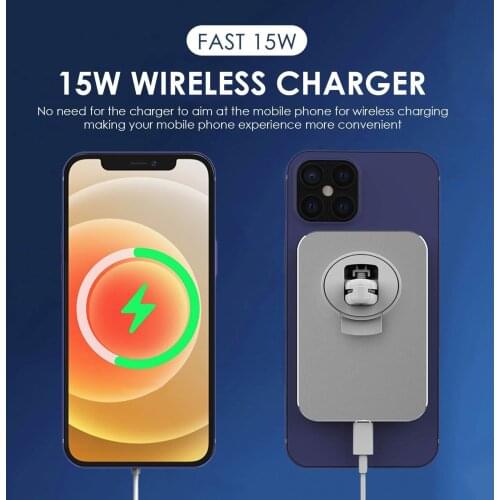 15W Wireless Charger Magnetic Phone Fast Charging Car Mount Air Vent Phone Stand Holder For iphone 12Pro Max 12 Mini Car Holder