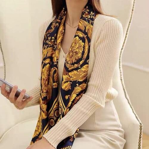 2021 new spring female scarf high quality shawl silk fashion scarf headscarf beach sunscreen bag headscarf scarf 110X110