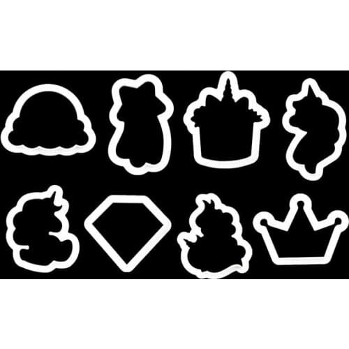 8PC Cookie Cutter Mould Unicorn Biscuit Mould Set Fondant Cake Decoration Tool