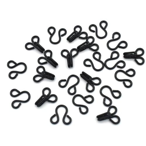 Lingerie Clasp Hooks Black Bra Hook & Eye Fasteners Swimsuit Hook Strap Underwear for Bra Strap Apparel Accessory