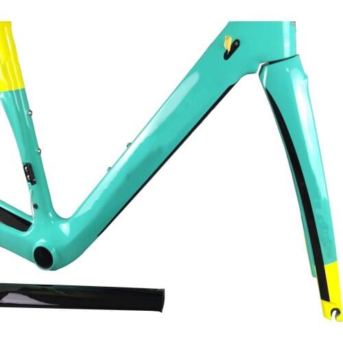 Blue Yellow Carbon Fiber Road Frame XR4 Frames Concept C64 C60 Road Bicycle Frameset BB386