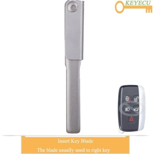 KEYECU Smart Proximity Keyless Car Key Uncut Insert Emergency Blade for Land Rover Range Rover Evoque Sport LR2 LR4 2012- 2015