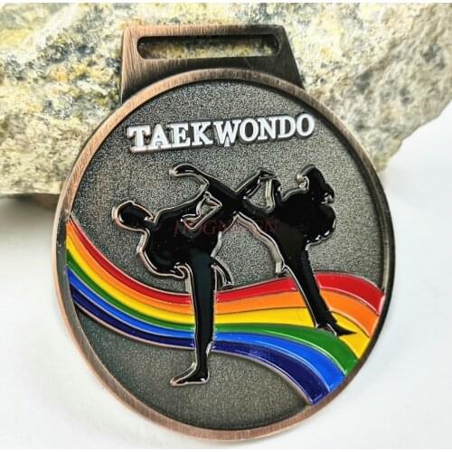 Metal medal Taekwondo Martial Arts Medal Metal Competition Gold Silver Bronze Club Kindergarten Factory Sports Competition 2020