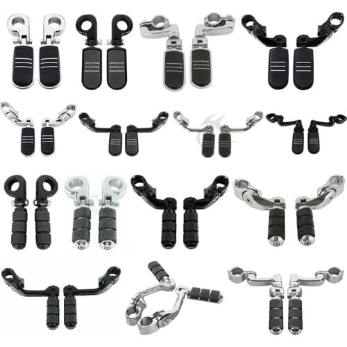 Motorcycle 32mm 1.25" Engine Guard Highway Foot Pegs Pedal Mount Clamp Bracket For harley Honda Yamaha Suzuki Kawasaki Touring