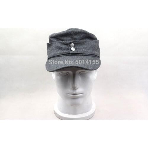 WWII German WH Elite EM M43 Panzer Wool Field Cap Hat Gray