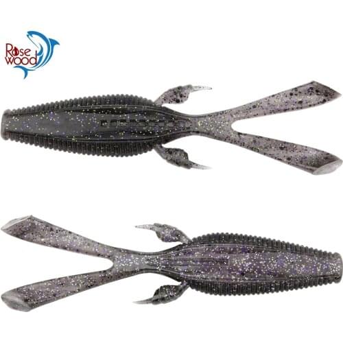 RoseWood 6pcs/Lot New Arrival Soft Plastic Jerkbait Lures 4.25'' 1/4oz Lake Fork Creature Baits Topwater Swimbaits Fishing Lure