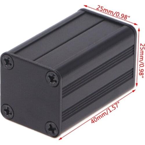 New DIY Extruded Electronic Project Aluminum Enclosure Case Black 40x25x25mm