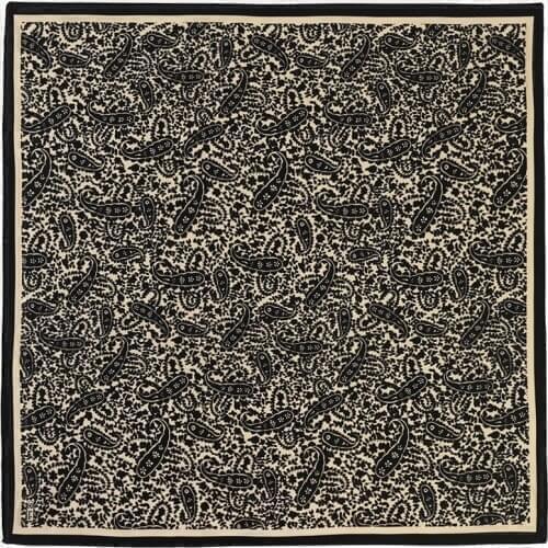 POBING New Silk Scarf Women Large Shawls Luxury Print Stoles Square Scarves Bandana Luxury Kerchief Female Muslim Foulards 100CM