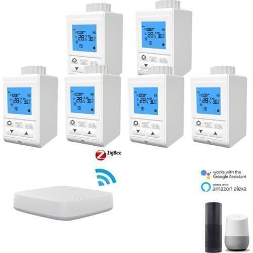 Zigbee Temperature Controller Regulator Kits APP Programmable Thermostat TRV Thermoregulator Valve