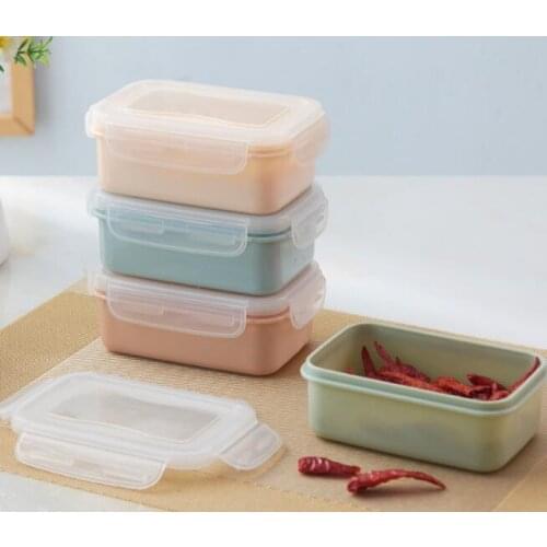 1PC Round Rectangle Microwave Lunch Boxs Food Storage Container Lunch Boxes Dinnerware Useful Kitchen Tools LF 196