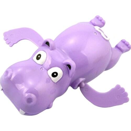 1 PCS Animal Wind UP Toys Hippo Swiming Play in Water Baby Bath Toys for Easter Party Favors, Game Rewards, Pool Toys