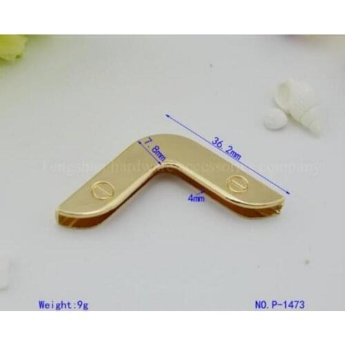 10 pcs/lot) metal tape sealing side Angle of clasp hardware DIY leather handbags accessories women fashion bags metal bead