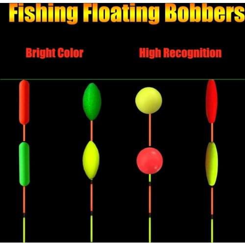 100pcs Fishing Floating Bobbers Fluorescent Drift Ball Foam Strike Indicator Fishing Float Buoyancy Balls Fishing Accessories