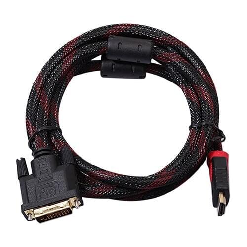 120pcs/lot 5Ft HDMI Male to DVI-D 24+1 Male Gold Adapter Converter Cable Cord for for XBOX PS3 PC HDTV
