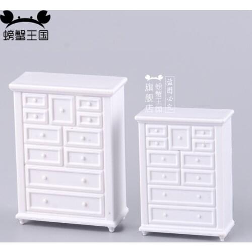 3pcs 1:25 1:30 Dollhouse Furniture With Drawers Model House Props Toys For Children Accessories Building Kits