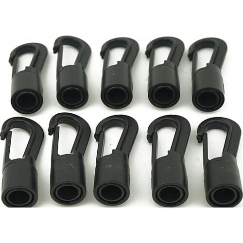 50x Plastic Shock Bungee cord Quick Connect hooks for DIY elastic stretch cords