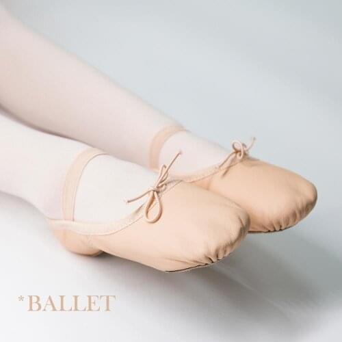 Ballet Shoes For Girls-Genuine Leather Dance Shoes Professional Soft Cow Suede Full Solen Girls Toddler Children Ballet Slippers