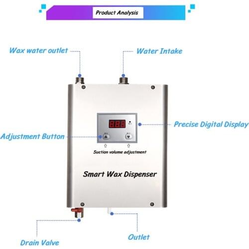 Portable Intelligent Wax Water Dispenser Liquid Solution Dispenser Stainless Steel Housing Digital Display Car Washer Accessory