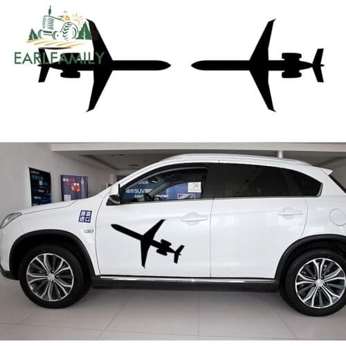 EARLFAMILY 2x Classic Super Large Aircraft Flying Cloud Artistic Freedom and Flexibility Car Sticker RV Door Vinyl Decal
