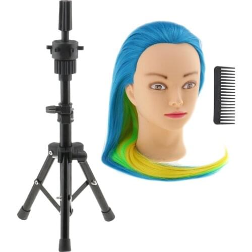 Doll Mannequin Head For Hairdressing Training + Tripod Support + Comb