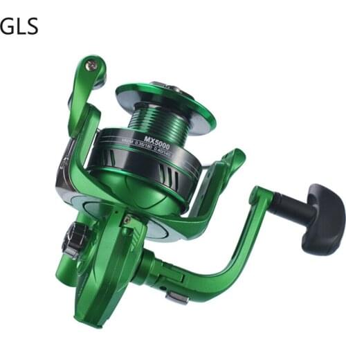 New Green Metal Spool Spinning Reel 5.2:1/4.7:1Gear Ratio High-speed Freshwater/Saltwater Fishing Reel MX 1000-7000 Series