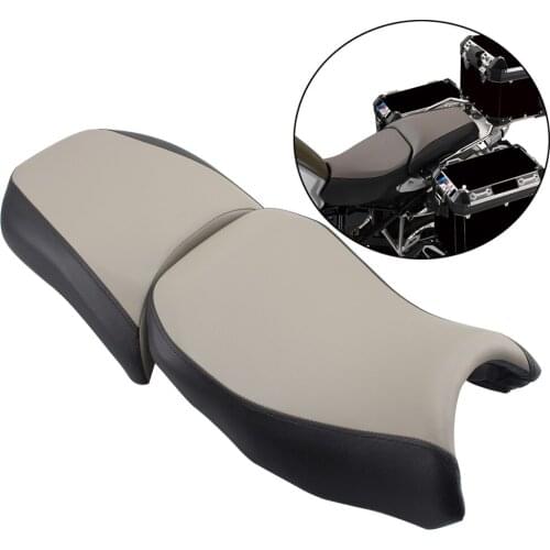 Motorcycle Front Passenger & Rear Seat Cushion Leather Cover For BMW R1200GS R1200GS ADV 2013-2017