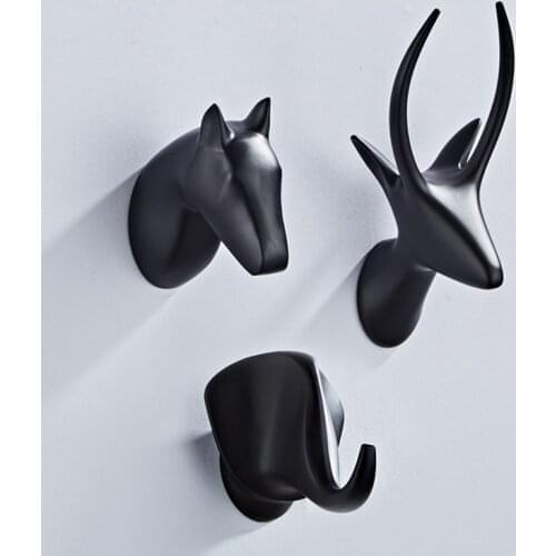 Robe Hooks Towel Hanger Hooks For Clothes Coat Hat Bag Hooks Black Brass Wall Mount Door Towel Hook Holder Bathroom Accessories