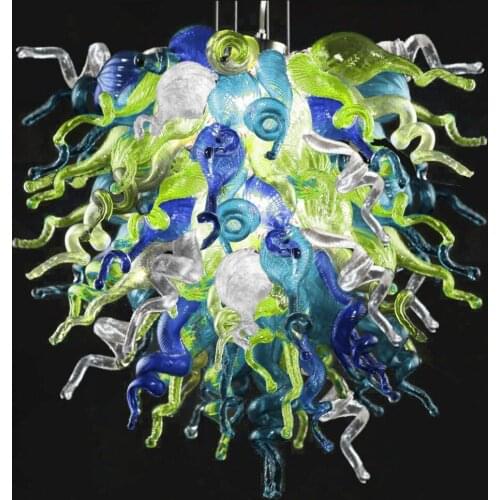 Rustic Art Glass Lamp LED handmade Blown Glass Chihuly Murano Glass Chandelier Lighting