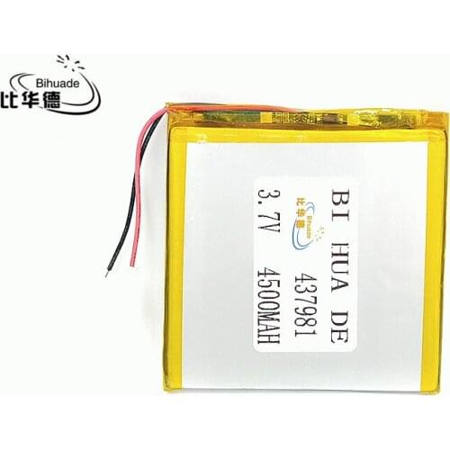 Li-Po 1pcs/lot 437981 3.7V 4500mah Lithium polymer Battery with Protection Board For PDA Tablet PCs Digital Products