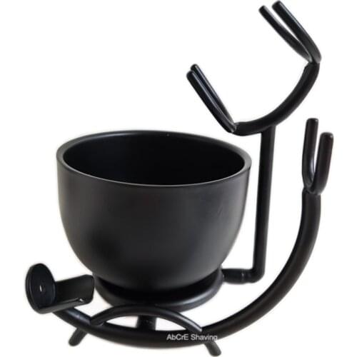 Metal Shaving Kits Stand Razor Brush Holder Barber Grooming Tool Set Beard Mug Bowl Cup Mens Accessories