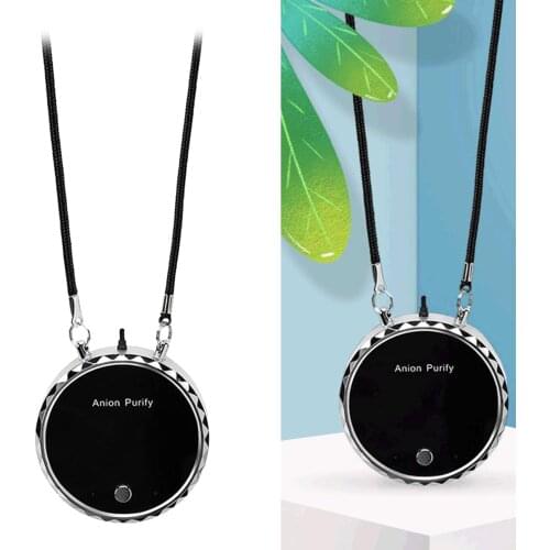 Mini Ionic Air Purifier, USB Charging Necklace Air Fresher Portable Odor , Unisex