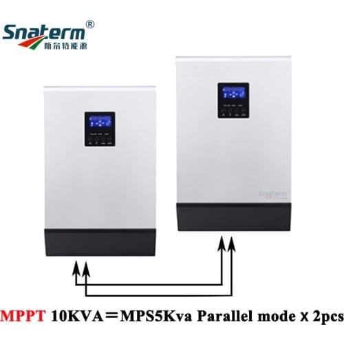 MPPT 10KVA 8000W Solar Inverter 80A MPPT Off Grid Inverter 48Vdc to 220V/380vAC With 60A AC Charger Max. Solar Panels input 8KW