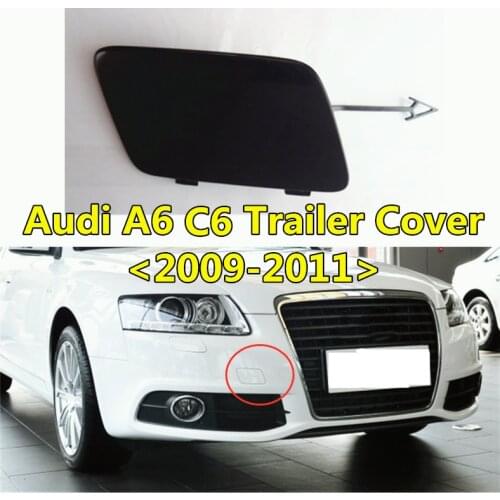 Car Front Bumper Grill Original Tow Hook Cap Cover For Audi- A6 S6 C6 Quattro 2009 2010 2011 Trailer Cover Primer-ed 4F0807441F