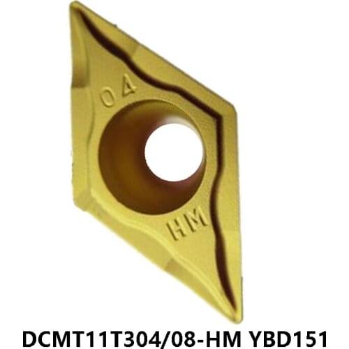 Original DCMT11T304-HM DCMT11T308-HM YBD151 Carbide Inserts processing Cast Iron DCMT 11T304 11T308 Lathe Cutter Turning Tools