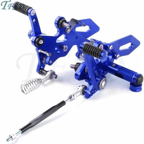 Right Left Footrest Motorcycle CNC Aluminum Adjustable Rear Sets Foot For Kawasaki Ninja 250 300 Z300