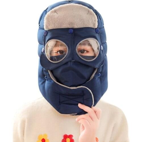 New Fashion Baby Cap Plus Velvet Baby Head Cover Winter Warm Neck Collar Kids Ski Beanies Hat Plush Thick Children Hats Scarf