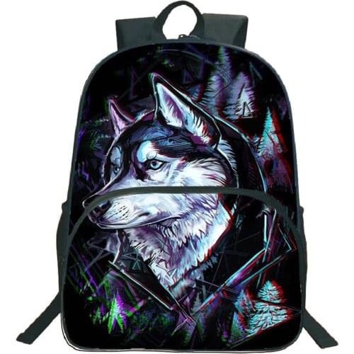 3D Animal Lion Wolf Backpack Boys Schoolbag for Girls Book Bag Kids School Backpack Children Shoulder Bag Students Gifts Mochila