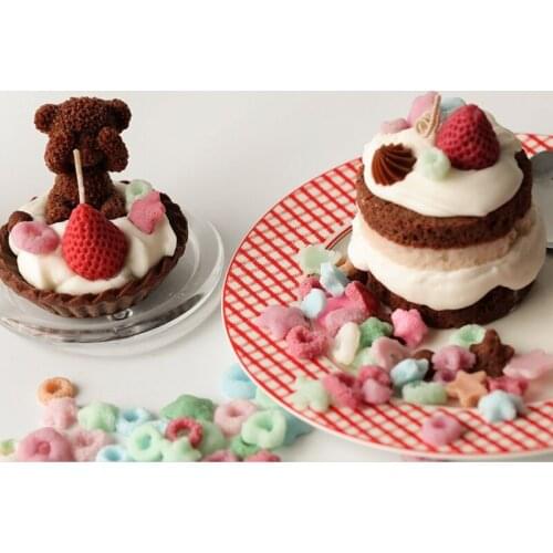 X7AB Silicone Fondant Molds DIY Handmade DIY Candle Resin Crafts Cake Decorating Tools for Kitchen Family Flexible Durable