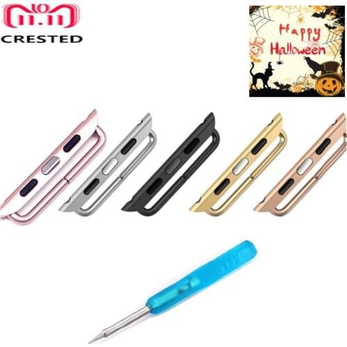 Adapter connector For Apple Watch band 44mm/40mm iwatch 42mm/38mm Stainless Steel adaptor connector for apple watch series 5 4 3