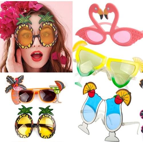 1pc Hawaii Beach Flamingo Pineapple Sunglasses Goggles Bachelorette Hen Night Stag Party Favors Carnival Party Decoration