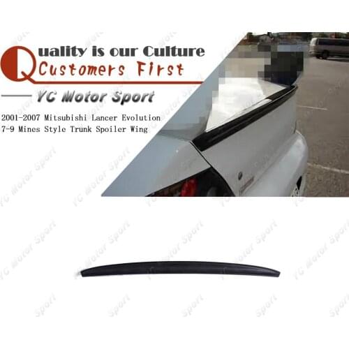 Carbon Fiber / FRP Fiber Glass Mines Style Trunk Spoiler Fit For 2001-2007 Evolution 7-9 EVO 7 8 9 Rear Spoiler Wing