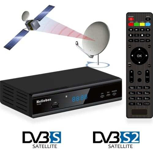Hellobox V5 Satellite TV Receiver TV box Set Top Box Recept DVB-S/S2 Full Digital set-top box Built-in Satellite Finder tv-tuner