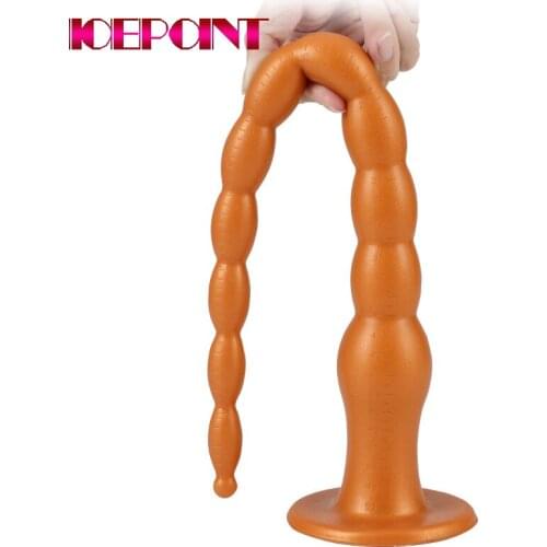 Super Long Dildo Anal Plug In-depth G Spot Stimulation Butt Plug Anal Stick Adult Sex Toy Soft Silicone for Women and Men
