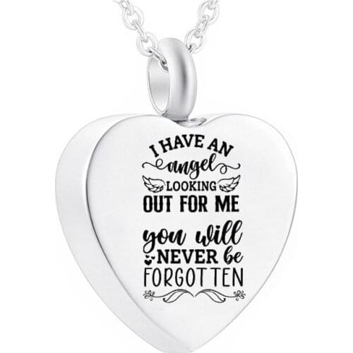 Cremation Jewelry Heart-shaped Urn Pendant Stainless Steel Urn Necklace Pet Ashes Memorial Ashes Souvenir With Filling Kit