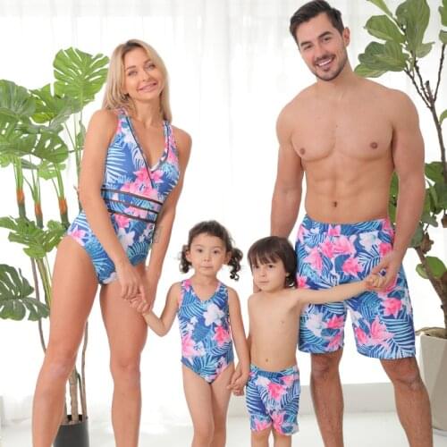 Women Swimsuit Family Matching Clothes Baby Bikini 13-24M Daddy Son Same Swimwear for Women Mom Daughter 150cm 12Y Beach Pants