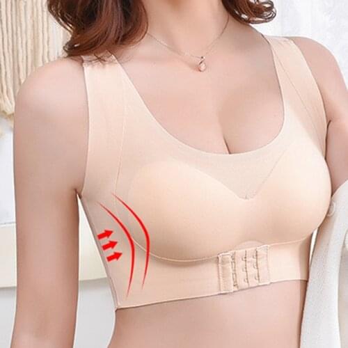 2 In 1 Bra Posture Corrector Sports Support Fitness Bralette Front Closure Bras Fitness Vest Push Up Bra for Women